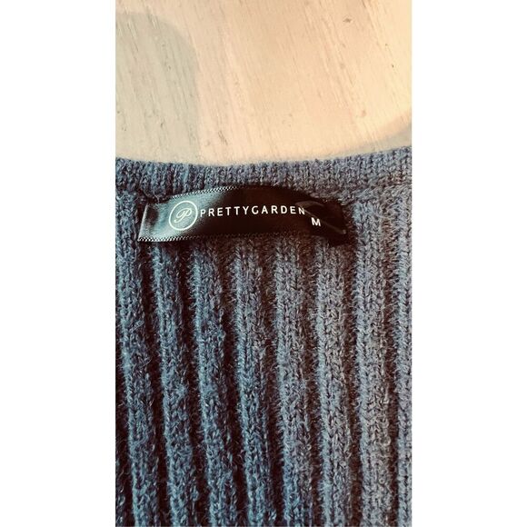 PRETTYGARDEN LONG HIGH SHOULDER SLEEVE SWEATER SZ M - Picture 5 of 9
